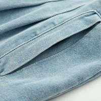 Veste en jean bleue à manches longues de grande taille pour femmes manteau en jean décontracté de haute qualité à la mode hauts en jean pour dames