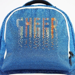 Sparkle Blue Cheerleading Backpack Custom Logo <b>Glitter</b> Backpacks for Girls Large Capacity Dance & Cheer Custom Colors sports <b>Bag</b> - Product Image 4