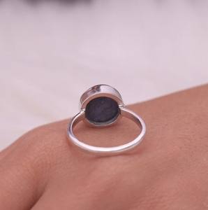 Anillo de cianita natural Anillo de Plata de Ley 925 sólida para mujer Suministro de joyería a granel Anillo de cabujones de cianita - Product Image 3