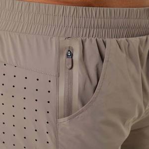 กางเกงขาสั้นผู้ชายผ้าโพลีเอสเตอร์มีกระเป๋าสองชั้นเอวยางยืดใส่ลำลองฤดูร้อน - Product Image 6