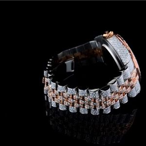 Exclusive Premium Moissanite Diamond <b>Watch</b> with Silver Strap Stylish Fashion Jewelry Iced Out <b>Wrist</b> <b>Watch</b> for <b>Men</b> Hip Hop Style - Product Image 2