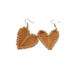Pendientes de ratán natural de nuevo estilo para mujer, pendientes de joyería de moda de diseño variado, precio barato de mayoristas de Vietnam - Product Image 2