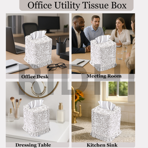 ปลอกกล่องกระดาษทิชชูแบบคลาสสิกพิมพ์ลายบล็อกทำมือจากอินเดีย ยี่ห้อริดี เป็นมิตรกับสิ่งแวดล้อม ทนทาน เหมาะสำหรับตกแต่งบ้าน ห้องน้ำ ห้องครัว และห้องรับประทานอาหาร - Product Image 5