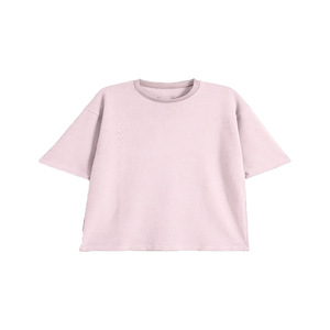 เสื้อยืดแขนสั้นคอกลมไซส์ใหญ่สำหรับผู้หญิง ผ้าฝ้ายออร์แกนิค 100% ระบายอากาศได้ดี เป็นมิตรกับสิ่งแวดล้อม สีชมพู สไตล์ลำลอง - Product Image 1