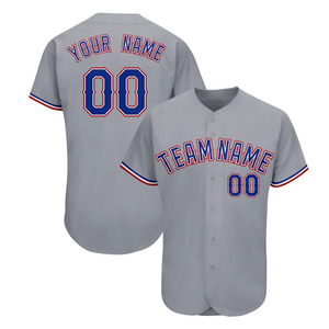 Maillot de baseball personnalisé en polyester 100% lourd, imprimé en sérigraphie, tissu respirant et à séchage rapide, taille plus, unisexe, adulte - Product Image 5