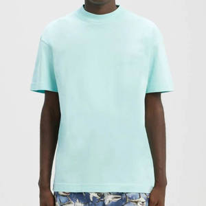 Camiseta de talla grande con cuello redondo de algodón 100% de peso pesado, camiseta transpirable de secado rápido de microfibra personalizada de gran tamaño para hombre - Product Image 3