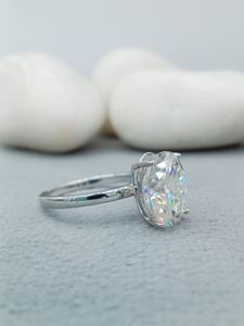 2 CT เครื่องประดับรูปไข่14K/18K แหวนแต่งงานโซลิแทร์สีทองคำขาว VVS ห้องปฏิบัติการ - Product Image 3