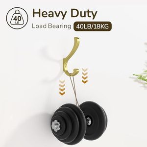 Heavy-Duty Aluminium Large Coat Hanger <b>Chrome</b> Coat <b>Hooks</b> Wall Mount for Clothing Keys Bags Hats-for Office Use - Product Image 2