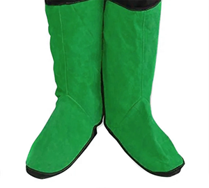 Leather Long Shoes <b>Boots</b> Leather Welding Spats Fire Protection Shoes Foot Leggings Welder Foot <b>Cover</b> Wear Insulation for Welder - Product Image 3
