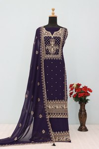 ชุดส่าหรีผ้าไหมปักลายด้านหน้าด้านหลังทั้งสองด้าน พร้อมงานกระจกเงา  ซับเหงื่อได้ดี  สำหรับผู้หญิง  ใส่ไปงานปาร์ตี้ได้ - Product Image 2