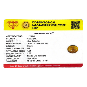Pierre précieuse œil de tigre polie de 31,65 carats (formes carrée, ovale et poire, couleur jaune, dos plat) - Product Image 4