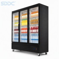 Vitrines de réfrigérateur de marque à faible de réfrigérateur transparents spacieux pour le magasin de franchise de boissons