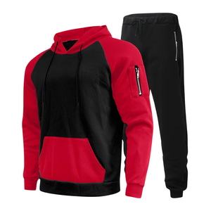 Survêtement pour homme en coton 100% de haute qualité multicolore, grammage lourd, respirant, confortable, saison hivernale, 2 pièces, logo personnalisé - Product Image 1