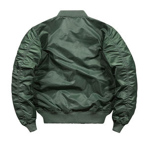 Veste de sport imperméable en nylon 100% pour hommes vente en gros de vestes de bombardier de vol de style de rue d'automne et d'hiver tissu de toile - Product Image 2