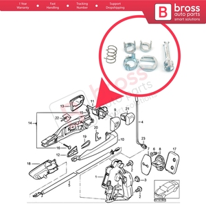 BDP14 <b>Door</b> Lock Cylinder Barrel Repair Kit For 3 Series E46 323i 325i 328i 330i M3 1998-2007 51218244050 - Product Image 5