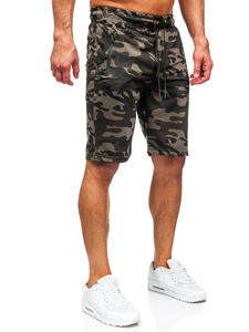 <b>Men's</b> Dark <b>Green</b> Quick Dry Mesh Camo Cargo <b>Shorts</b> Custom Logo Lightweight Workout Running Casual Style Low MOQ - Product Image 3
