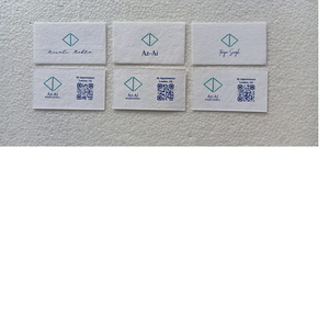 Cartes de visite faites à la main en coton sur mesure en relief et sérigraphiées sur carton pour les propriétaires de petites entreprises - Product Image 1