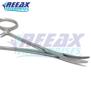 REEAX Enterprises 4,5, fórceps hemostáticos curvos de acero inoxidable con bloqueo de mosquitos, base de instrumentos quirúrgicos - Product Image 3