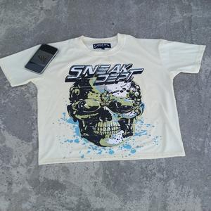 T-shirt pour homme OEM 100% coton de haute qualité avec sac personnalisé et étiquette sérigraphie à motif solide incluse - Product Image 4