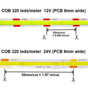 Tira de luz flexible para decoración de interiores, exposiciones, museos, iluminación moderna, cinta de luz <span class=keywords><strong>COB</strong></span> autoadhesiva. - Product Image 2