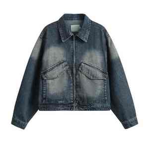 Conjunto elegante de chaqueta vaquera de algodón de alta calidad para hombre con vaquero personalizado transpirable para el invierno OEM ropa informal al por mayor - Product Image 1