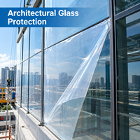 Film de protection PE bleu 40 microns pour cadre de fenêtre, profilé aluminium, tapis de sol et panneau sandwich – Rouleau de protection de surface à largeur personnalisée