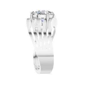 แหวนหมั้นทองคำแท้ 14K ปรับแต่งได้ ชุบโรเดียม ประดับเพชรโมอิสซาไนต์ VVS D รับรองโดย IGI แหวนแต่งงานทันสมัยสำหรับงานปาร์ตี้ - Product Image 2