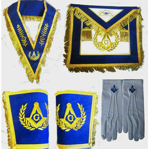 Master Mason <b>Apron</b> Kit Blue Lodge w Fringe for Masonic Ceremonies - Product Image 4
