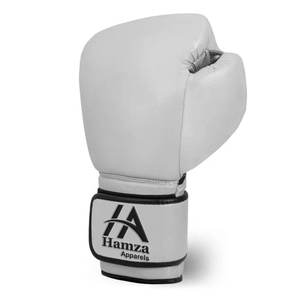 Gants de boxe gris de qualité supérieure Matériau en cuir 10oz Haute durabilité Conception rembourrée Fermeture à crochet Confortable Fit Humidité - Product Image 4