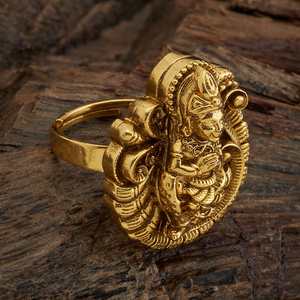 Bague tendance bohème en argent avec motif religieux chrétien géométrique incrusté, idéale pour un cadeau, en alliage de cuivre et laiton 161461 - Product Image 3
