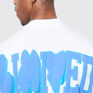 บริการ OEM เสื้อยืดพิมพ์ลายพัฟฟ์คุณภาพสูงสำหรับผู้ชาย เสื้อยืดสีตามสั่ง เสื้อยืดผ้าฝ้าย/ใยไผ่สำหรับผู้ชายแบบสั่งทำ - Product Image 3