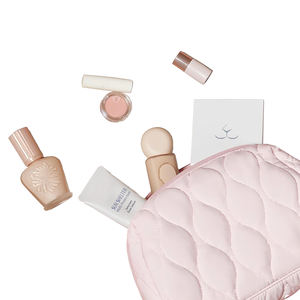 New Design <b>Large</b> Capacity PU <b>Cosmetic</b> <b>Bag</b> for Pink with Embroidery and Print Logo Polyester Zipper Closure Stylish Fashion - Product Image 2