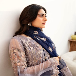 Ramsha Vol A-8 Long Maxi Chiffon Frock Three-Piece Punjabi Suit Heavy Embroidery Women's <b>Eid</b> <b>Dresses</b> for Party Wear <b>Pakistani</b> - Product Image 6