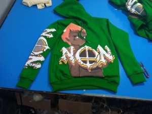 Sweat à capuche en polaire solide délavé à l'acide avec écran personnalisé hommes femmes 400 GSM coupe régulière séchage rapide fermeture à glissière écologique côtelé été - Product Image 5