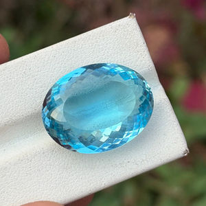 Topaze bleue naturelle taillée, de bonne couleur et de qualité brillante, pierre précieuse en vrac, 23,00 carats - Product Image 1