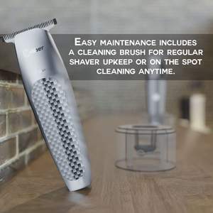 Tondeuse à cheveux professionnelle sans fil avec lames DLC, tondeuse de finition à lame en T à écartement zéro pour rasage à sec, toilettage personnel, sur batterie, US - Product Image 3