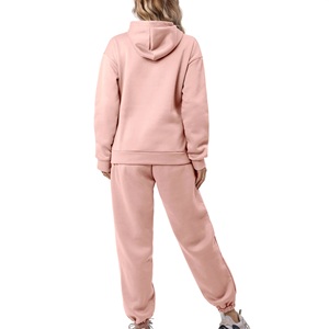 Ensemble de survêtement personnalisé pour femmes avec logo brodé, ensemble de jogging en coton et polyester pour sport, yoga et streetwear - Product Image 6