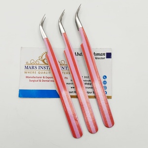 Pince à épiler à thème de Noël avec revêtement en papier, pince à épiler de précision pour extensions de cils 2D-6D, pince à épiler incurvée - Product Image 5