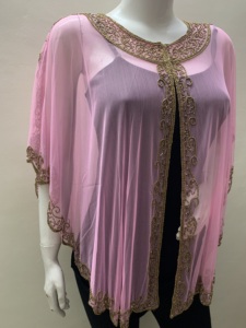 UAE Best Selling New Hand Embroidery Work Long Exclusive Style Ponchos <b>Shrug</b> Dress Style Free Beach Party Holidays Wear Button - Product Image 4