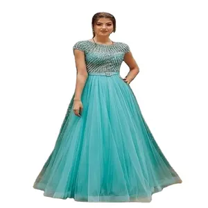 Dgb xuất khẩu pakistani anarkali Gown thêu đầy đủ Flair với dupatta gowns trong bán buôn Boutique mua sắm trực tuyến cho phụ nữ