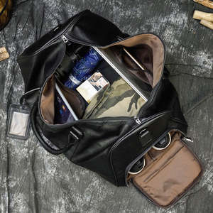 Hot Sale Fashion Leather Gym <b>Bag</b> <b>Men</b> <b>Sports</b> <b>Bag</b> Leather Travel Duffel <b>Bag</b> - Product Image 2
