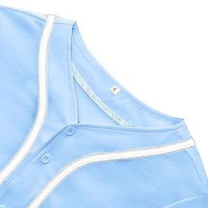 Wholesale Custom Embroidery Men Baseball Jerseys Blank <b>Button</b> Up Shirts OEM Breathable Team Sports Uniforms <b>Maker</b> Factory - Product Image 3