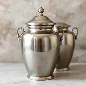 Urne funéraire en métal résistant à la rouille faite à la main Vase commémoratif et funéraire décoratif de haute qualité - Product Image 1