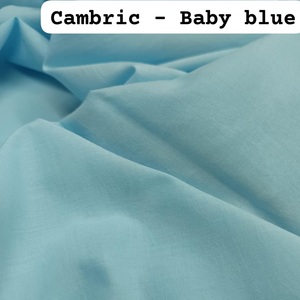 Fabricant de tissus de qualité supérieure super doux personnalisé de l'Inde Collection de tissus Cambric unis en coton 100% de couleur naturelle - Product Image 1