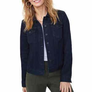 Vestes en jean pour femmes personnalisées avec broderie florale intégrale, motif uni respirant pour la saison d'automne - Product Image 5
