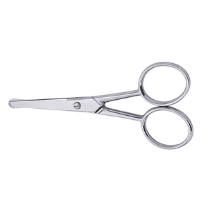 Ciseaux à barbe professionnels avec bouts arrondis Lame incurvée Poignée en céramique Finition miroir Toilettage pour le corps - Product Image 3