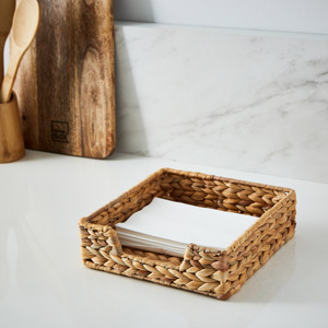 อุปกรณ์ตกแต่งโต๊ะรับประทานอาหารที่เก็บของผักตบชวาอุปกรณ์สำหรับใส่กระดาษเช็ดปากสี่เหลี่ยมสำหรับมื้อค่ำ - Product Image 3