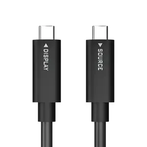 适用于手机3A 60W的新型XDK 4通道32.4gbps光纤USB C至USB C电缆投影屏电缆