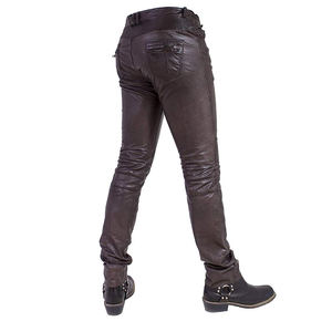 Pantalon en similicuir taille moyenne pour femmes à la mode Toile légère extensible Élégant pour des tenues décontractées - Product Image 3