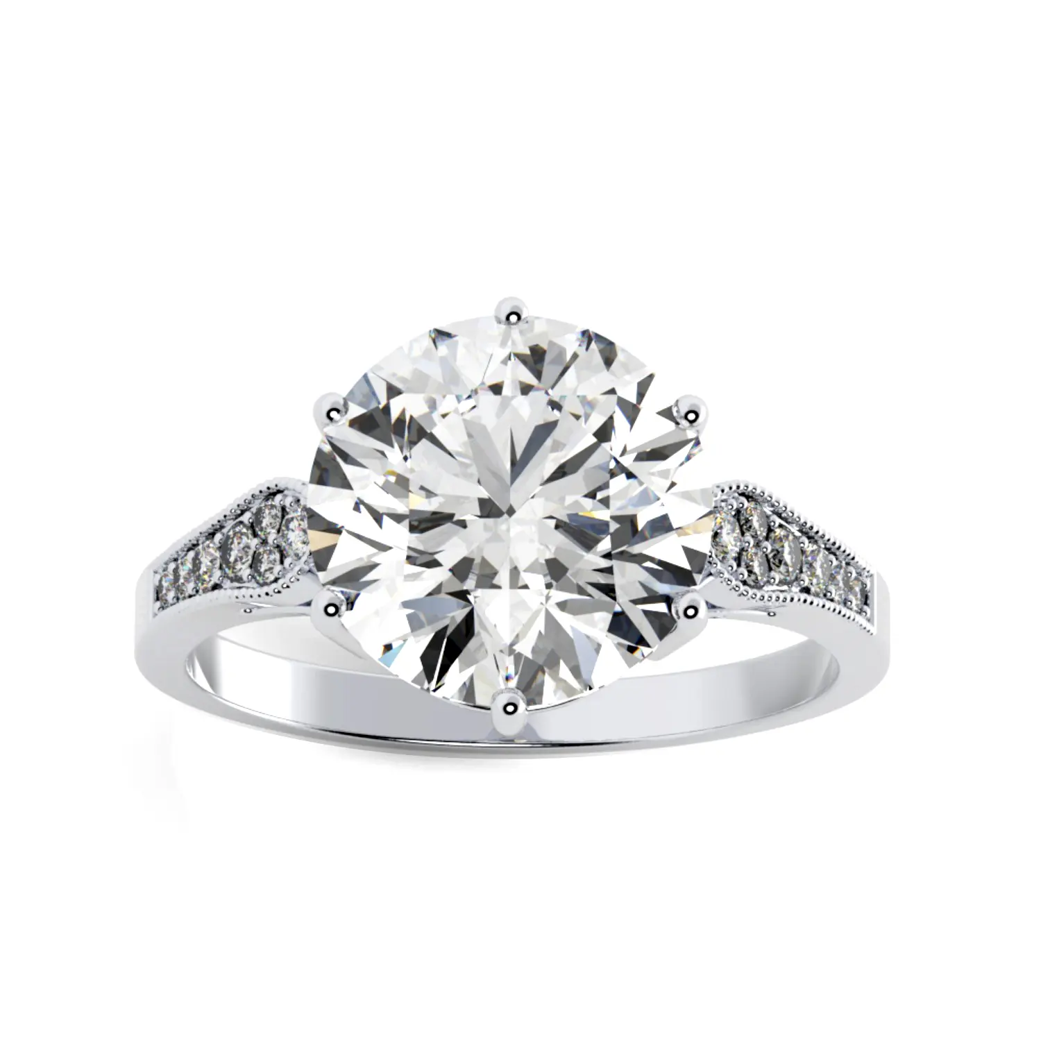 14k круглые бриллиантом Кольца для женщин, хорошее ювелирное изделие, платье подружки невесты, кольца из алмаза 14K однотонные белые золотые кольца с бриллиантами
